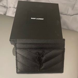 YSL Saint Laurent Monogram Quilted Leather Case Card